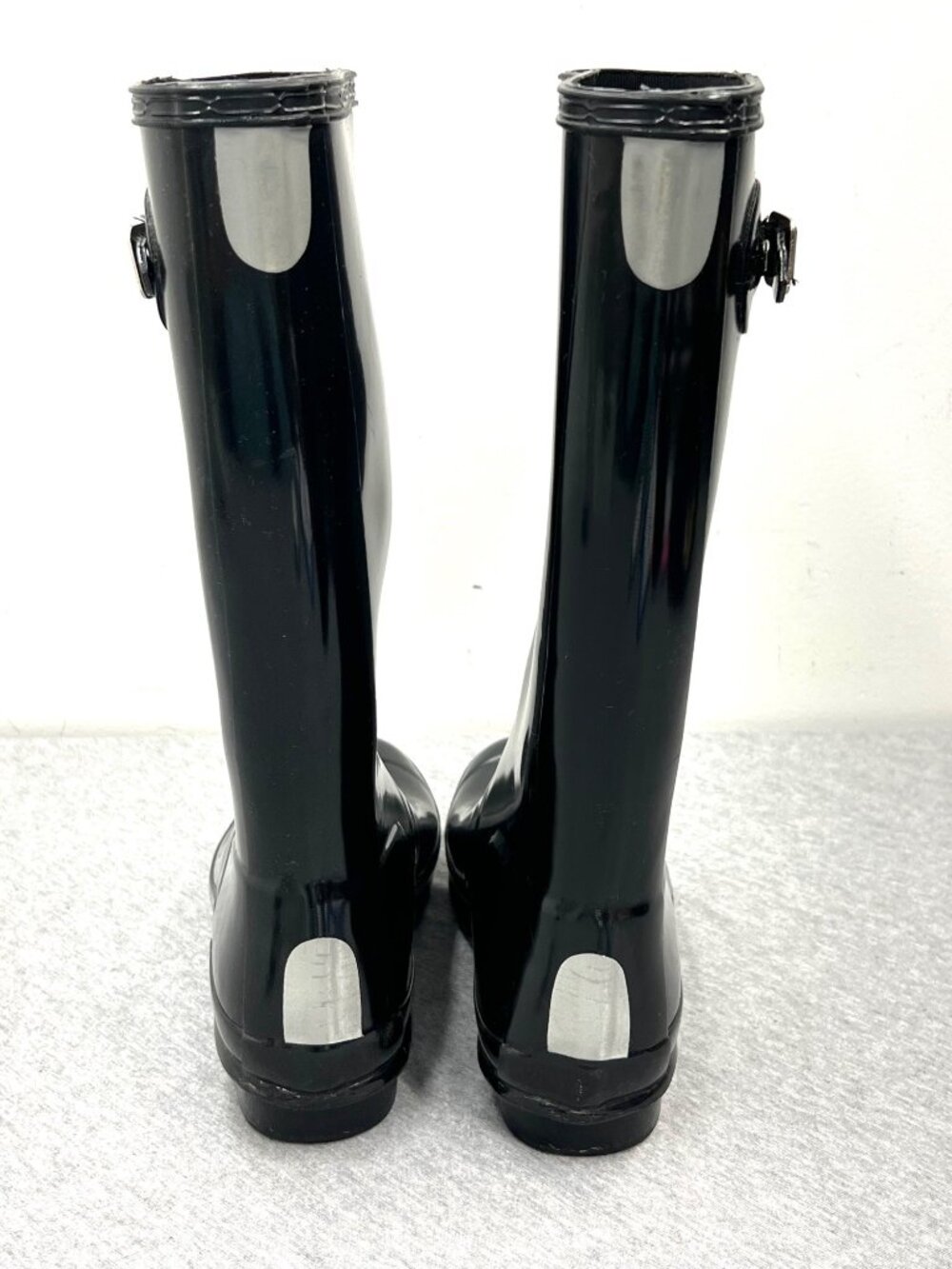 Hunter Womens Tall Black Gloss Rain Boots Size 6 US - Picture 8 of 9